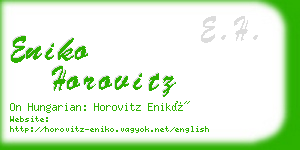 eniko horovitz business card